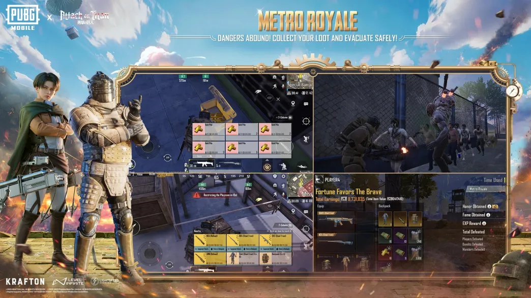 PUBG团队成功吃鸡后的胜利结算画面展示图片_8