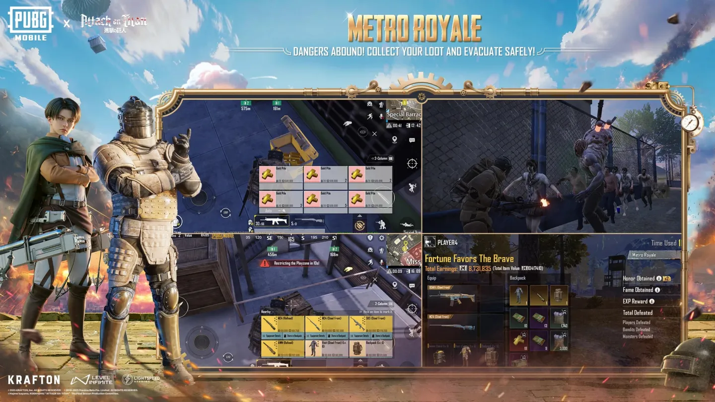 PUBG团队成功吃鸡后的胜利结算画面展示图片_8